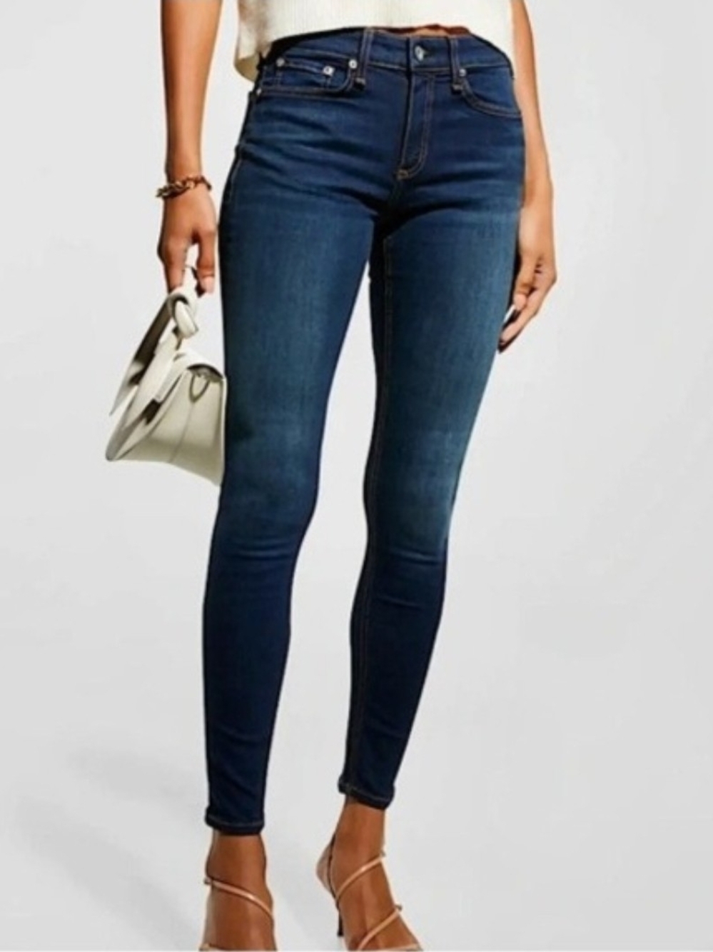 rag & bone Skinny Jeans Bedford Low Rise Ankle Stretch Denim Womens 26